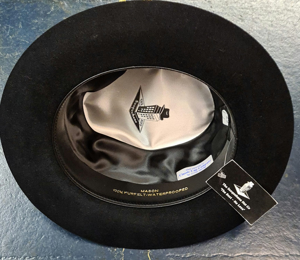Susquehana Mason Classic Trilby Hat - Black Luxury Feel image 3