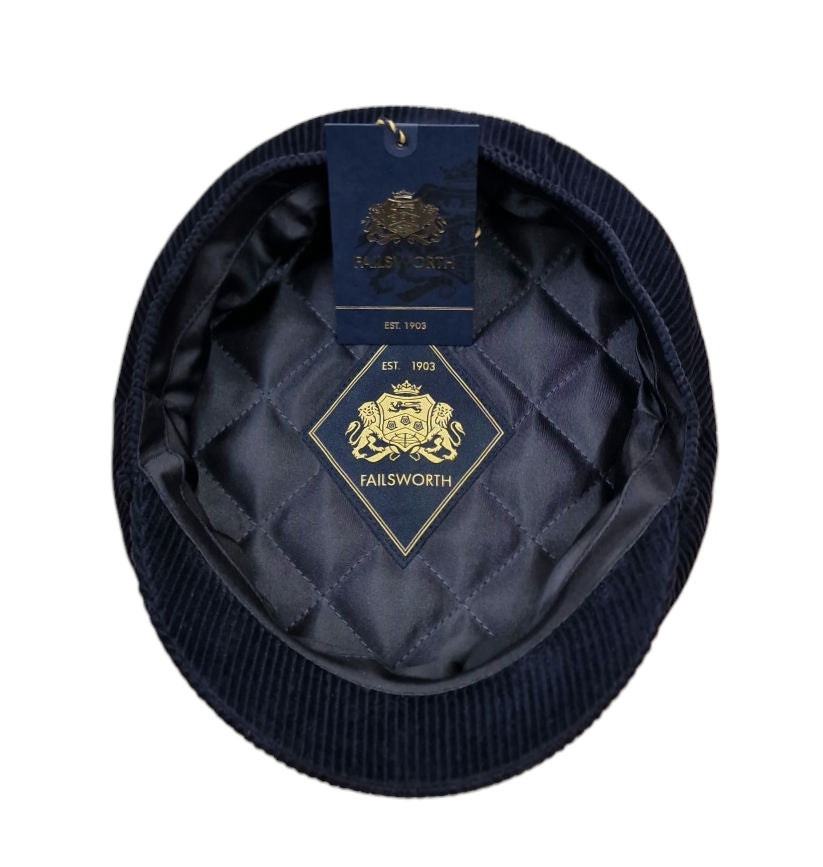 Failsworth Corduroy Mariner Cap – Navy image 1