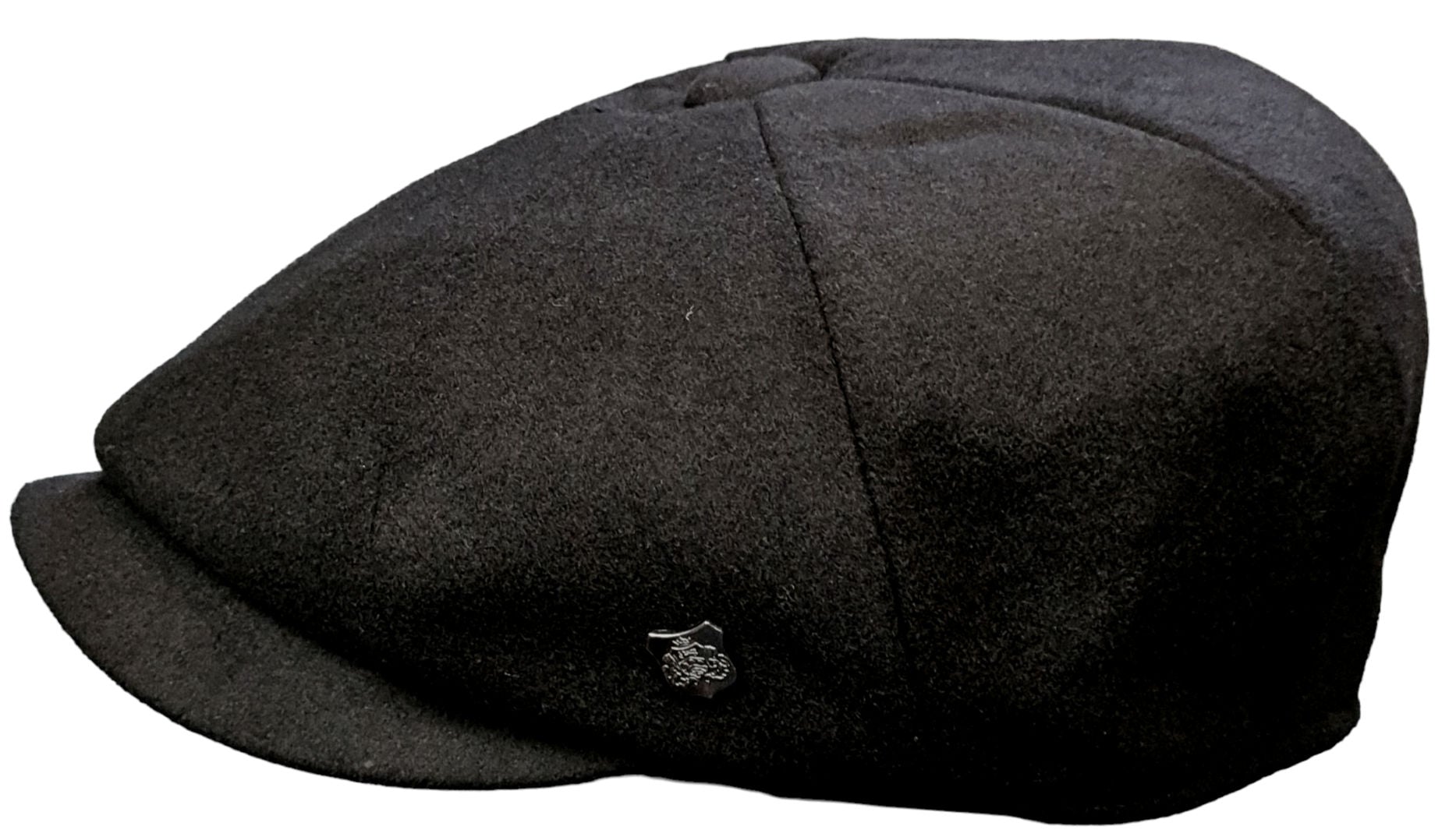 Failsworth Urban Baker Boy Alfie – Black Wool Melton Cap image 3