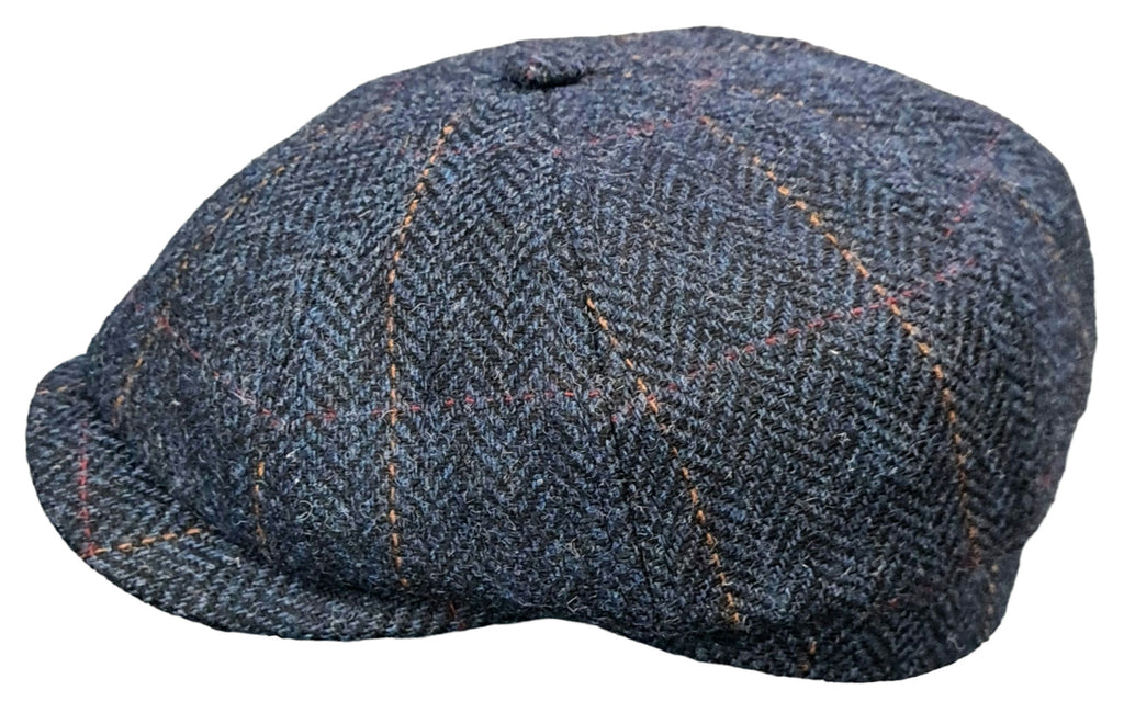 CCC Ltd Rutland Urban Baker Boy Cap – Blue Herringbone Shetland Type image 2