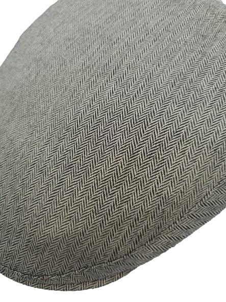 Christys’ County Cap – White/Black Herringbone image 1