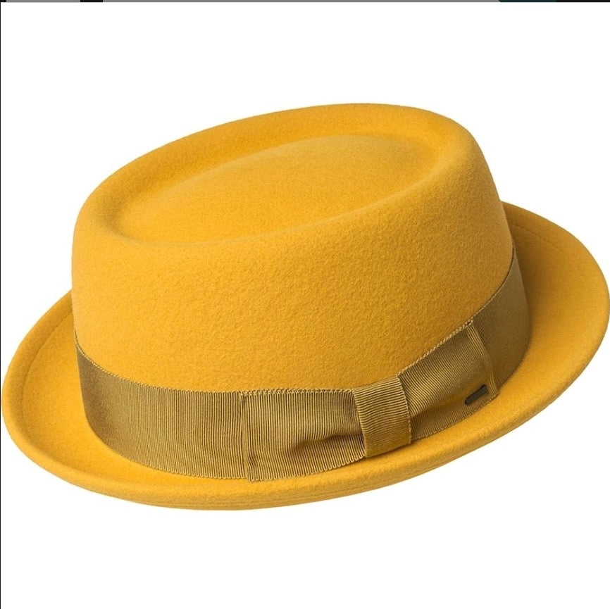 Bailey Darron Pork Pie Hat – Satin Brass image 1