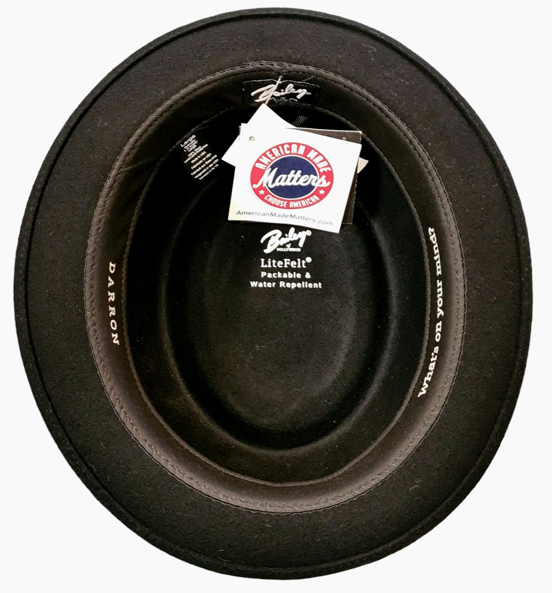 Bailey Darron Pork Pie Hat - Black image 1