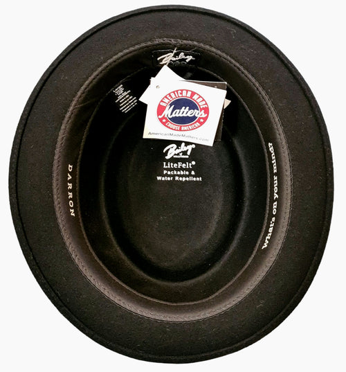 Bailey Darron Pork Pie Hat - Black image 1