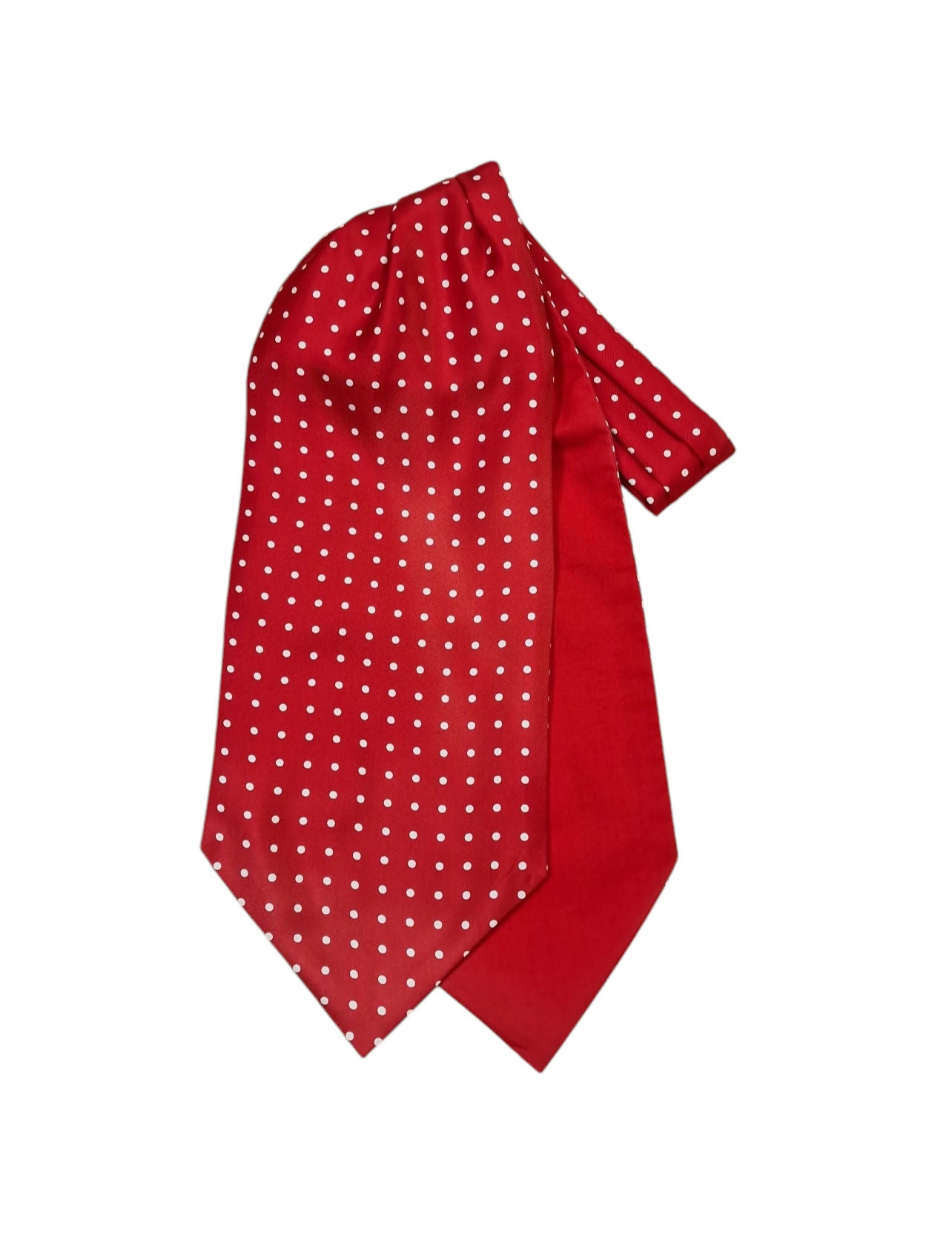 Pure Silk Polka Dot Cravat - Red image 0