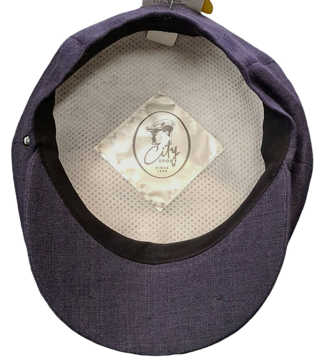 City Sport Classic Baker Boy 11" Leyton Cap Linen – Navy image 1