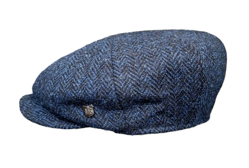 Failsworth Carloway 3302 Urban Baker Boy Cap – Blue Herringbone image 2