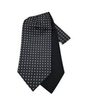 Pure Silk Polka Dot Cravat - Black image 0