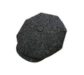 City Sport Leyton Baker Boy Cap - Charcoal Herringbone Donegal Tweed image 0