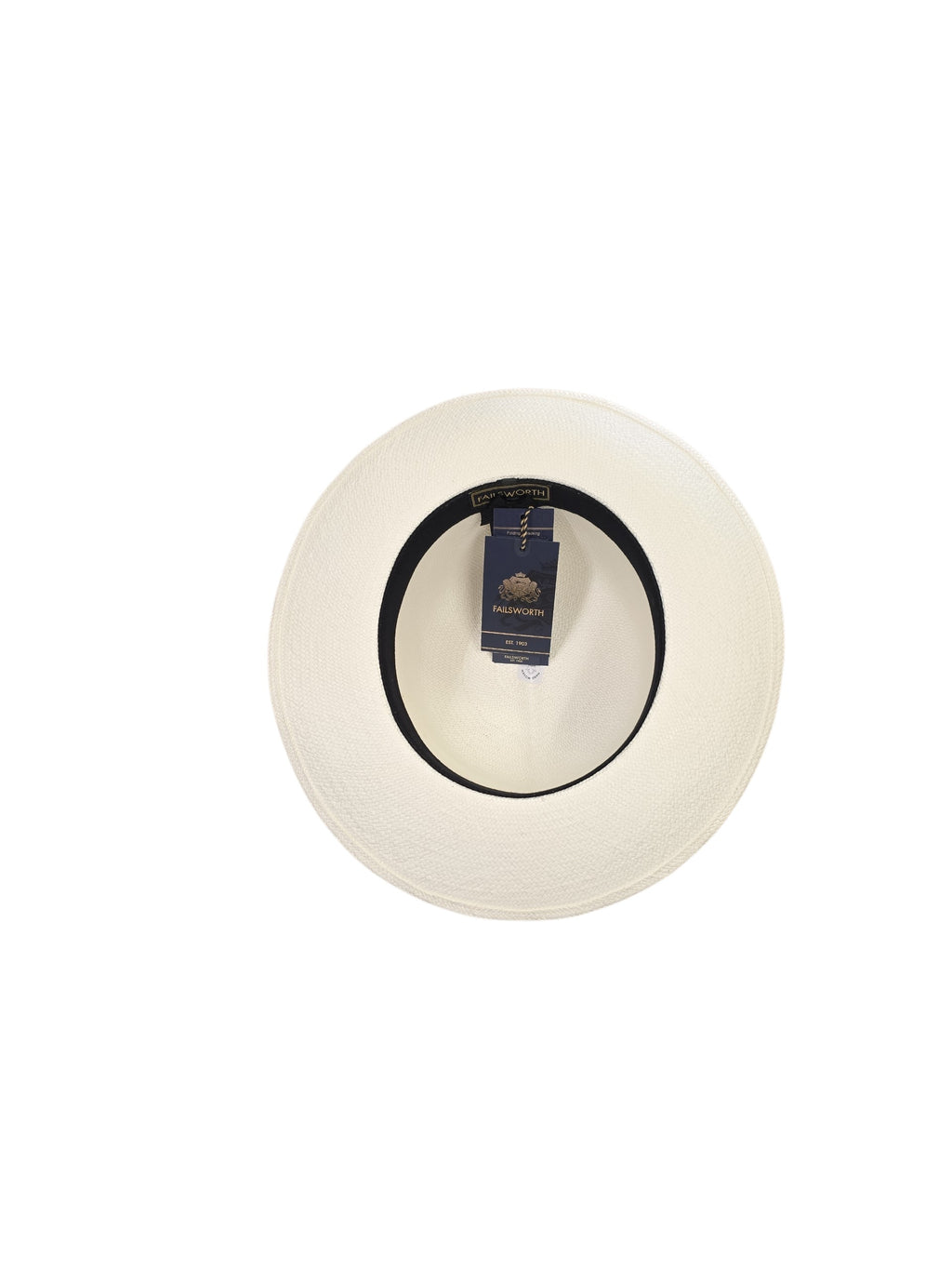 Failsworth Genuine Folding Panama Hat – Bleach with Black Band image 1