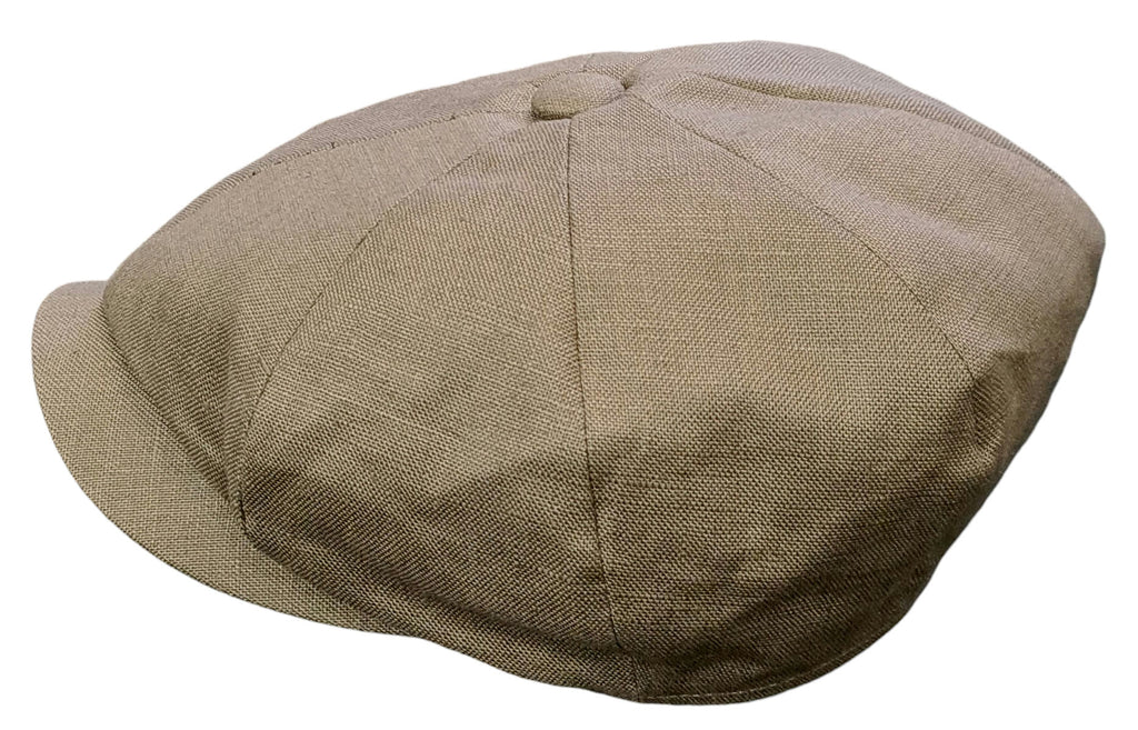 Failsworth Alfie Linen Urban Baker Boy Cap – Khaki image 2
