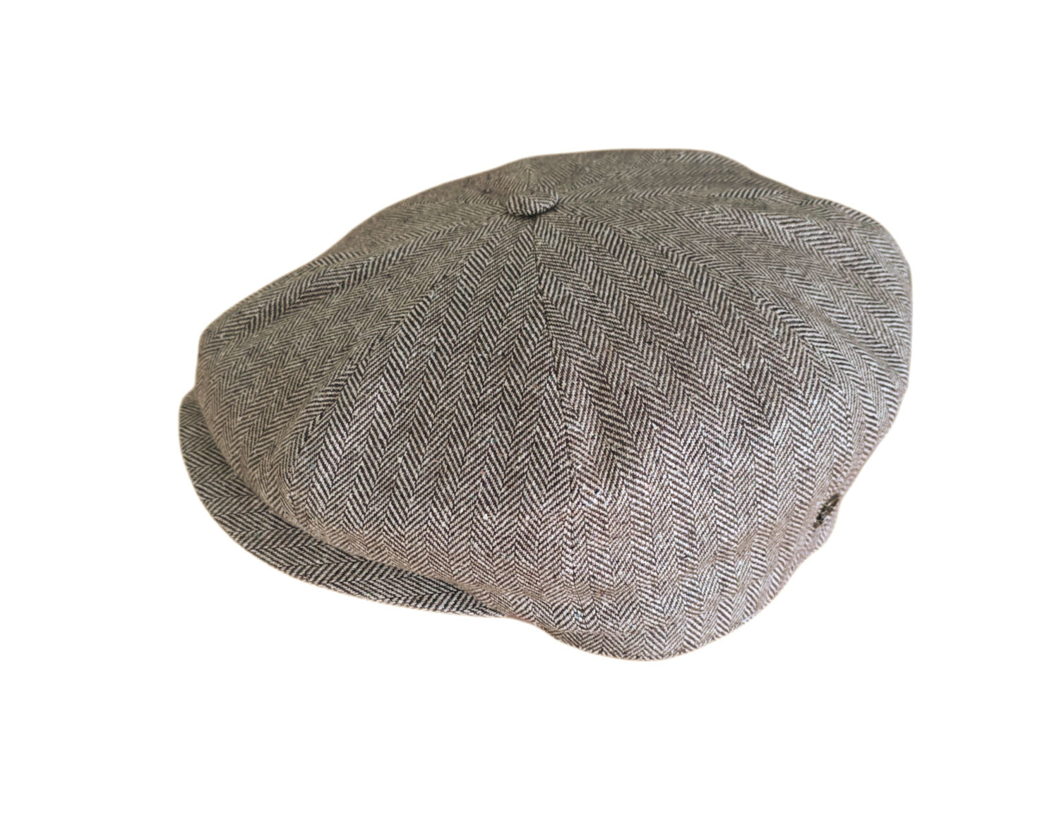 City Sport Fulham Urban Baker Boy Cap 100% Silk – Fawn Herringbone image 2