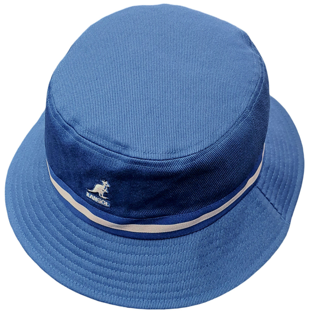 Kangol Striped Lahinch Bucket Hat – Mykonos Blue image 3