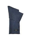 Pure Silk Full Length Scarf Polka Dot – Navy image 0