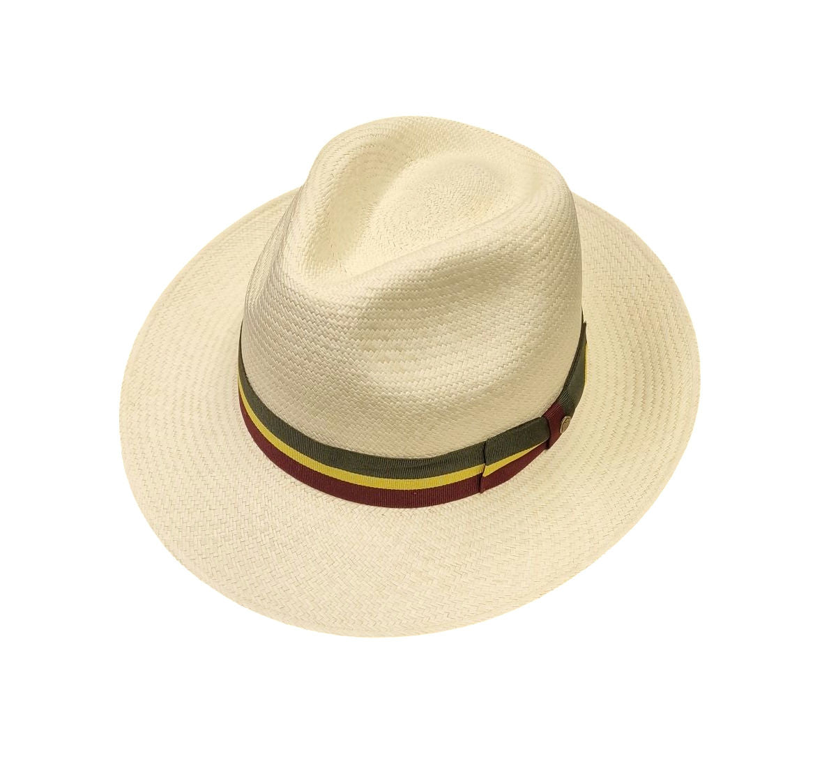 Failsworth Snap Brim Genuine Panama Hat - Khaki Stripe image 0