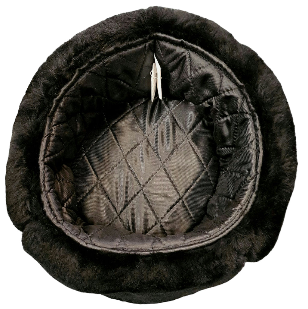 City Sport Sheepskin Trapper Hat - Black image 4