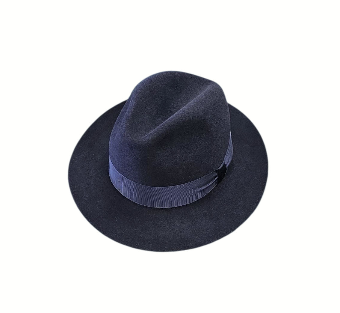 Susquehana/Gamble & Gunn Mason/Molton Classic Trilby Hat - Navy Luxury Feel image 0