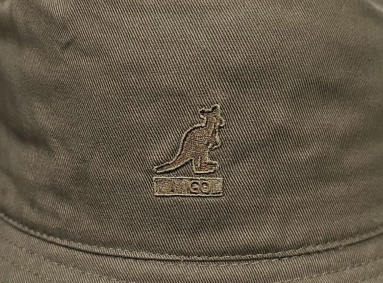 Kangol Washed Bucket Hat - Smog (Olive Green) image 1
