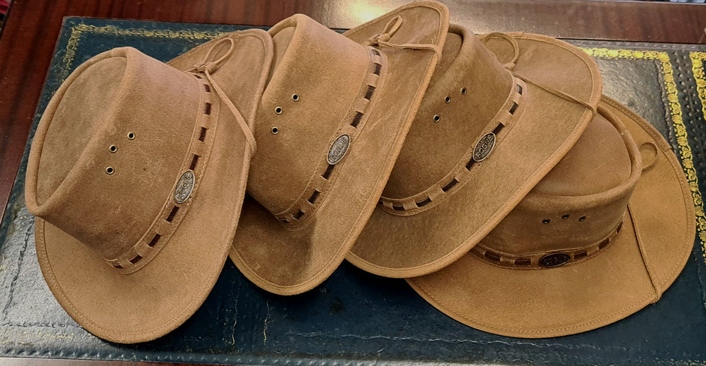 Rogue 110 Hat - Khaki Suede Full Grain Leather image 1
