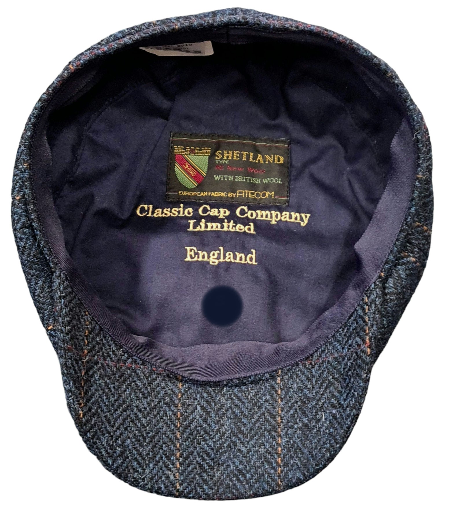 CCC Ltd Rutland Urban Baker Boy Cap – Blue Herringbone Shetland Type image 1