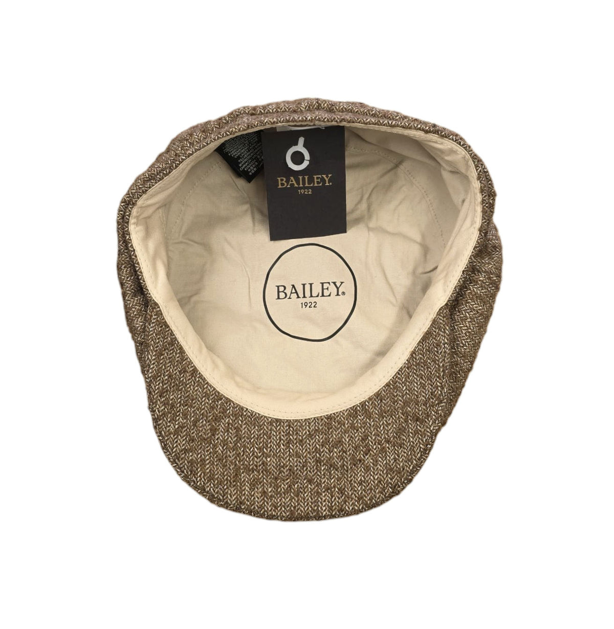 Bailey Cassell Urban Baker Boy Cap – Brown Brass Herringbone image 2