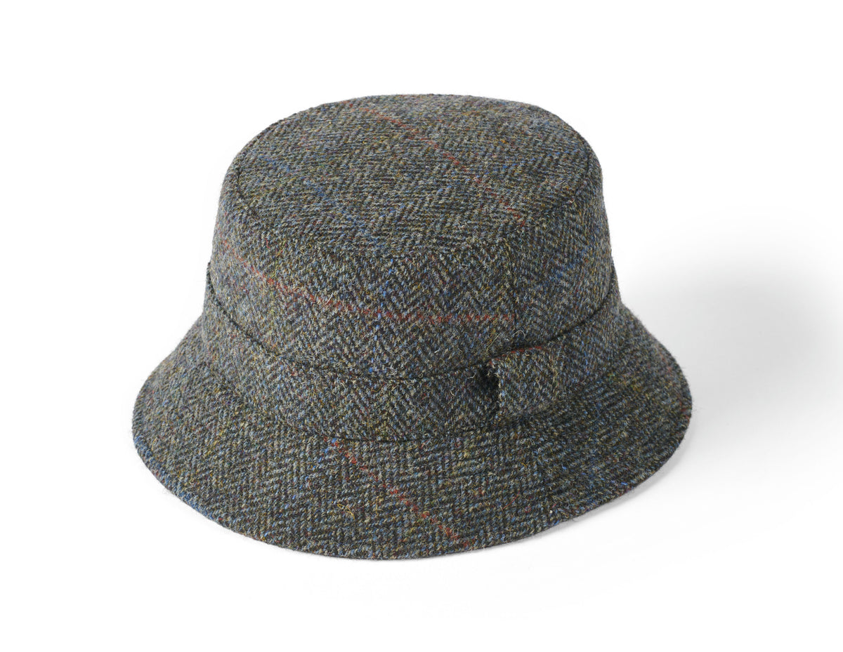 Failsworth Harris Tweed 2012 Grouse Hat - Green/Blue Panecheck image 0