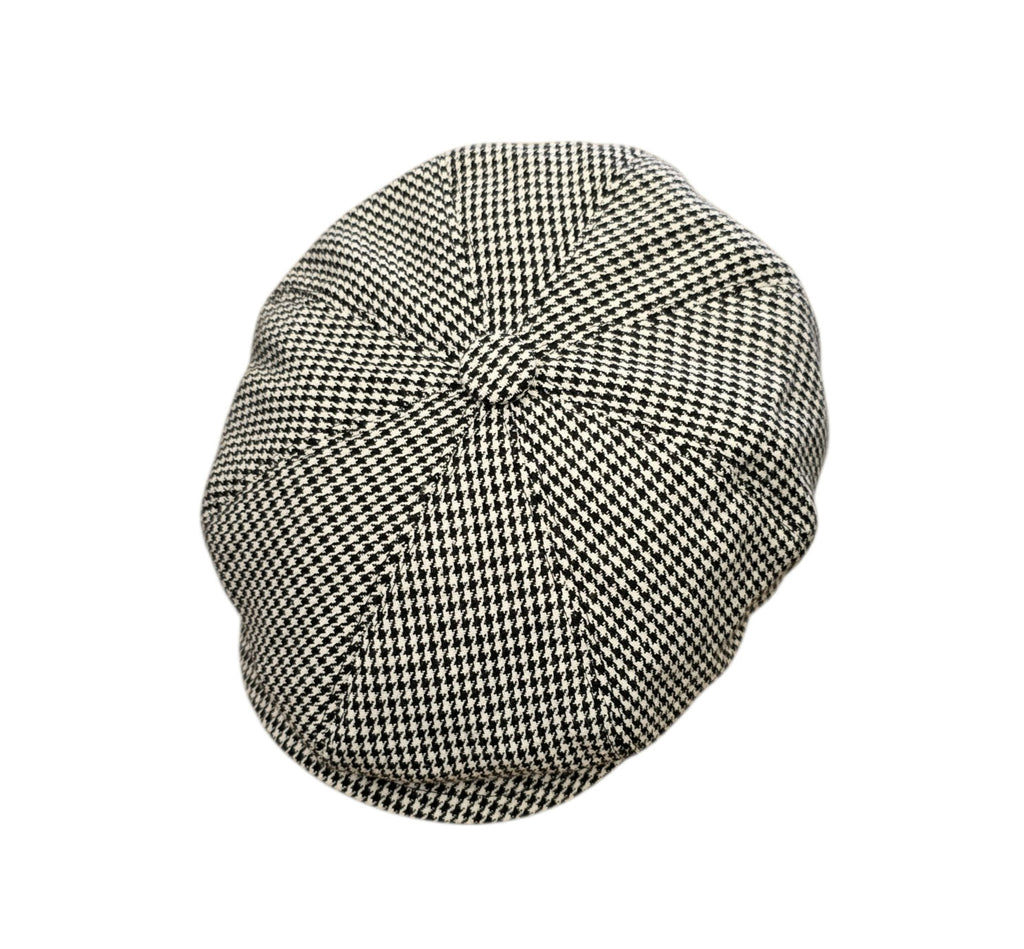 Bailey Atlas Urban Baker Boy Cap – Black/White Houndstooth image 0