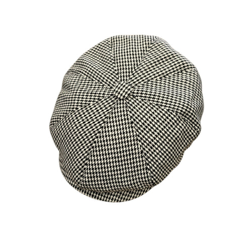 Bailey Atlas Urban Baker Boy Cap – Black/White Houndstooth image 0