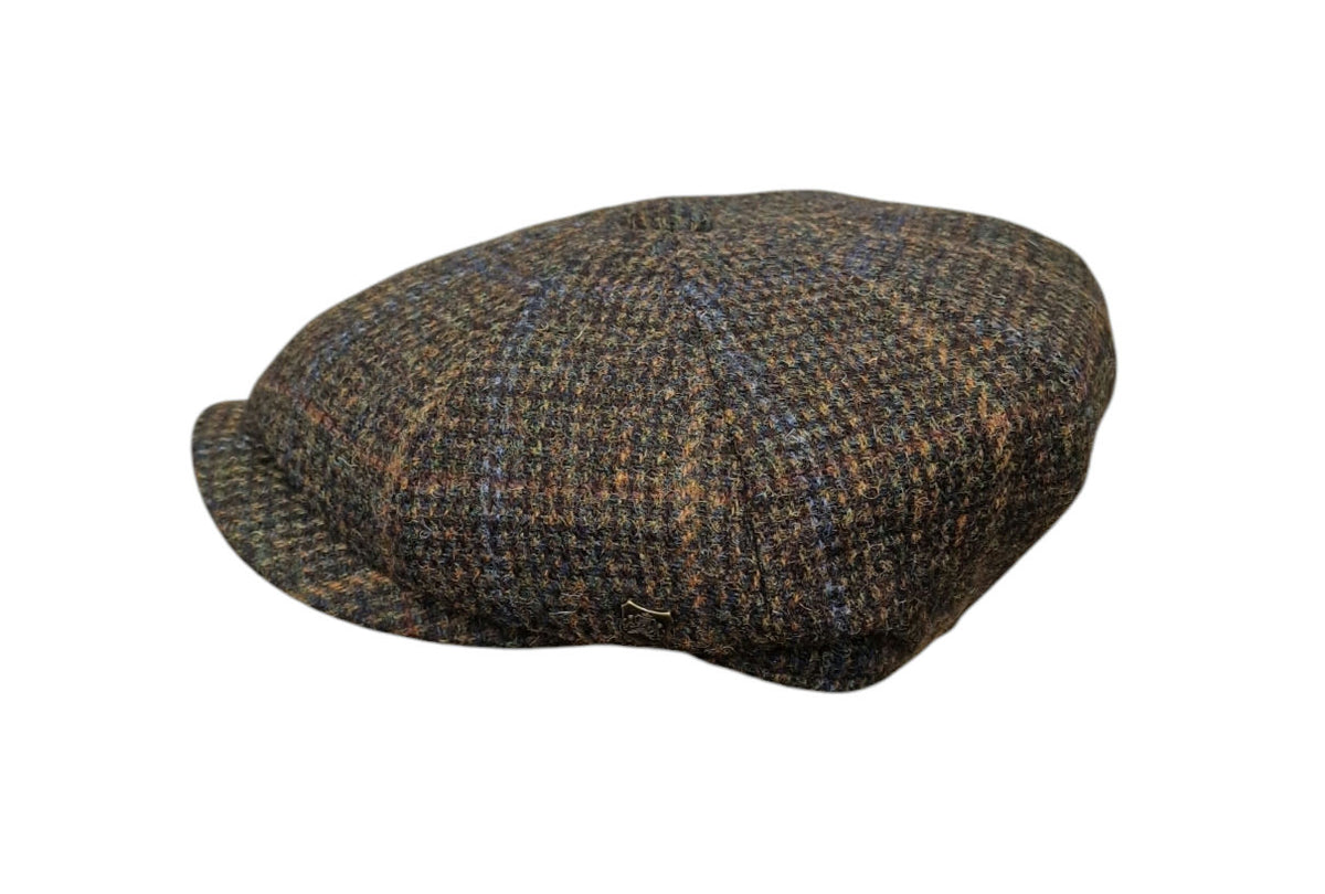 Failsworth Carloway 5080 Urban Baker Boy Cap - Bronze Check Harris Tweed image 2