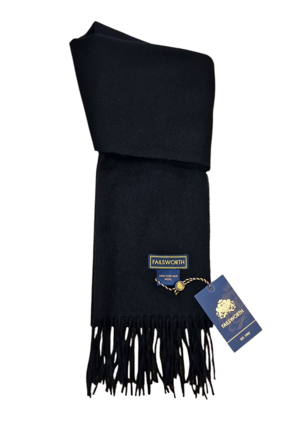 Failsworth Lambswool Scarf - Black image 0