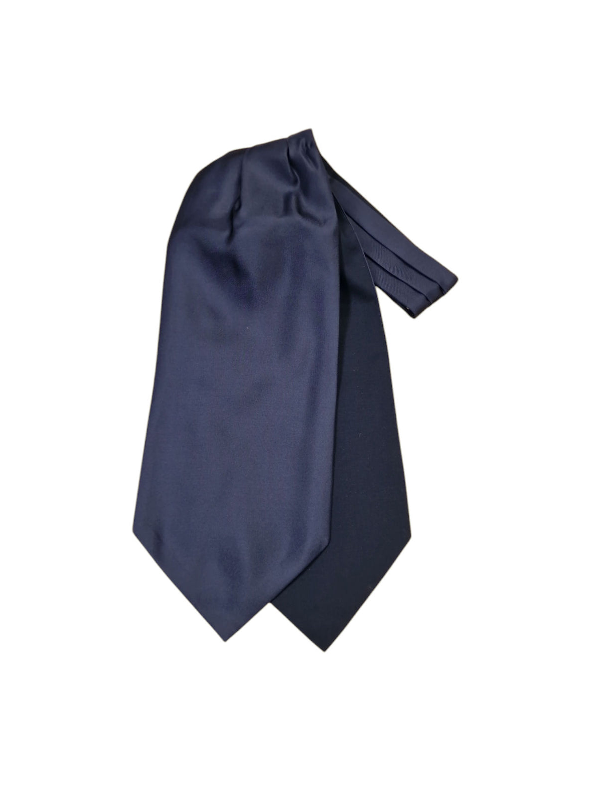 Pure Silk Cravat – Classic Plain Navy Blue image 0