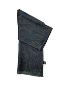Pure Silk Full Length Scarf - Green Bold Paisley image 0