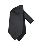 Pure Silk Cravat – Plain Black image 0