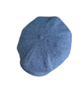 City Sport Fulham Urban Baker Boy Cap 100% Silk – Blue Herringbone image 0