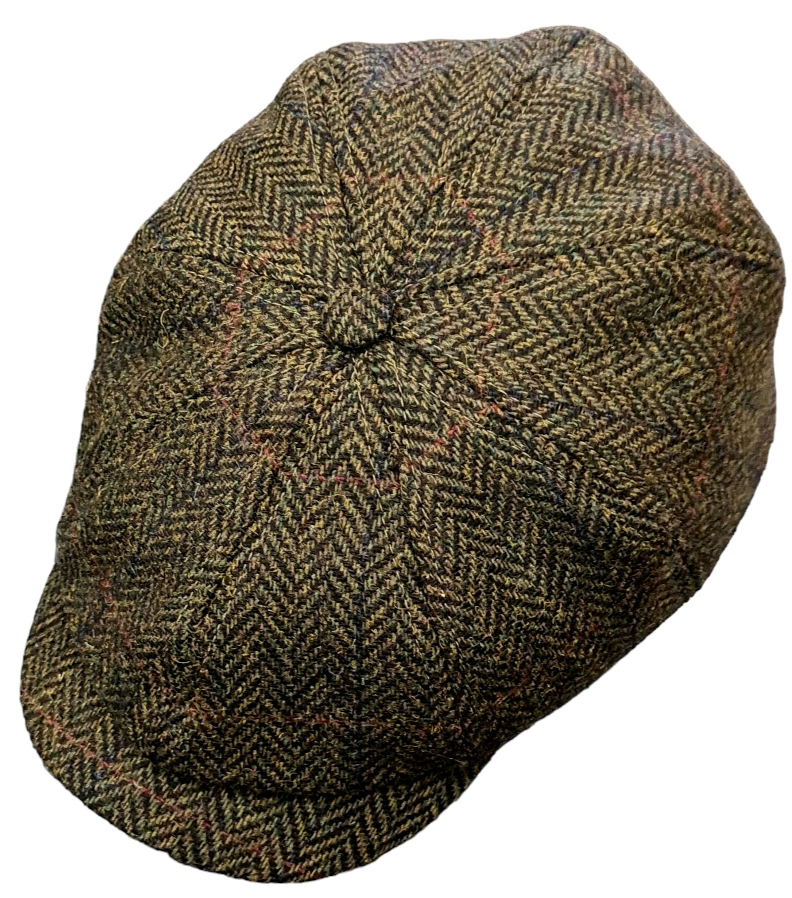 CCC Ltd Rutland Urban Baker Boy Cap - Green Herringbone Shetland Type image 0
