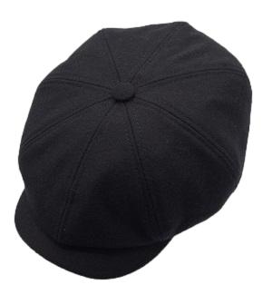 CCC Ltd/Herald & Heart Rutland Urban Baker Boy Cap - Black Cashmere Blend image 0