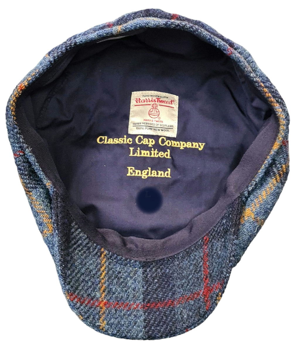 CCC Ltd Rutland Urban Baker Boy Cap - Blue Check Harris Tweed image 1