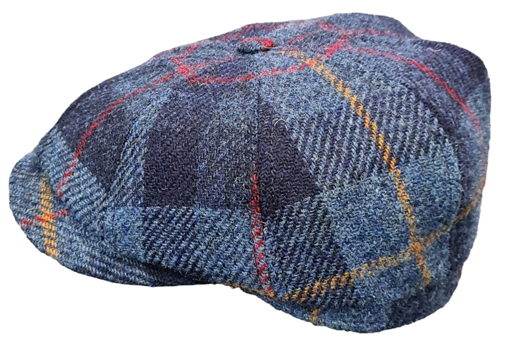 CCC Ltd Rutland Urban Baker Boy Cap - Blue Check Harris Tweed image 2