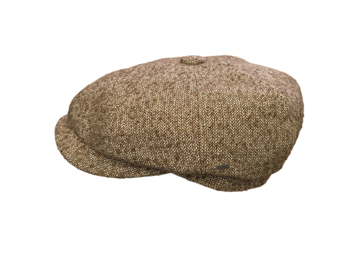 Bailey Cassell Urban Baker Boy Cap – Brown Brass Herringbone image 1