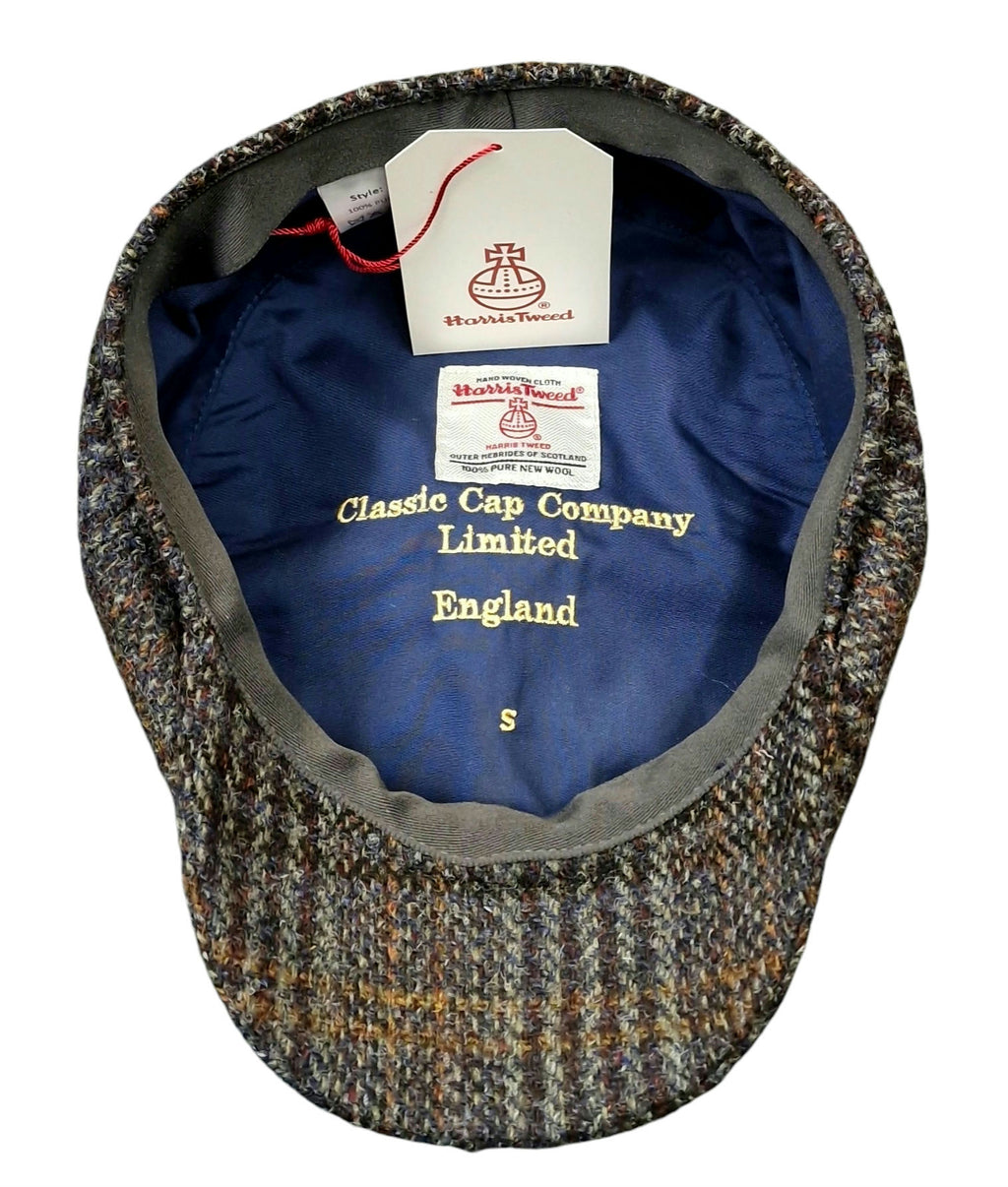 CCC Ltd Rutland Urban Baker Boy Cap – Blue/Grey Check Harris Tweed image 1