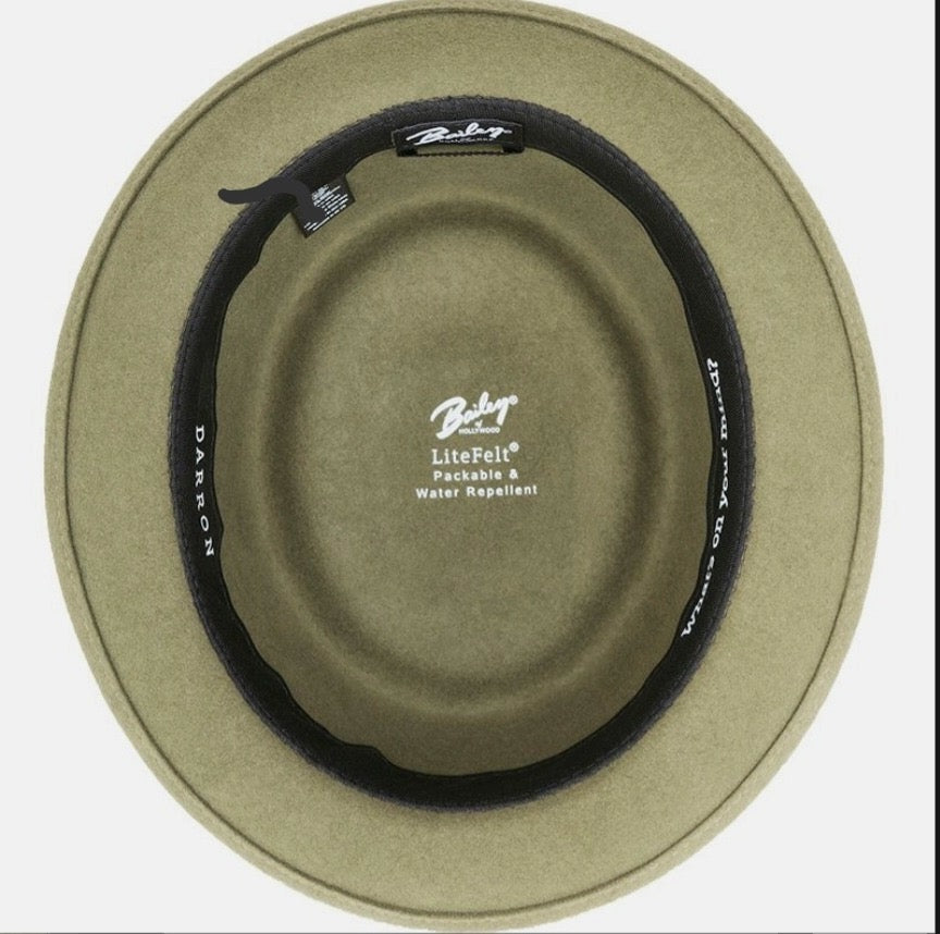Bailey Darron Pork Pie Hat – Soft Khaki image 1
