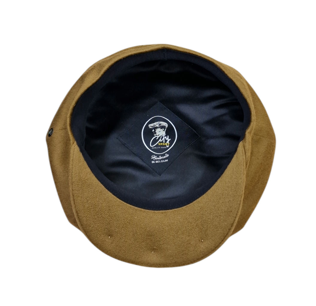 City Sport Oversized Baker Boy Cap & Scarf Set – Tan Pure Cashmere image 2