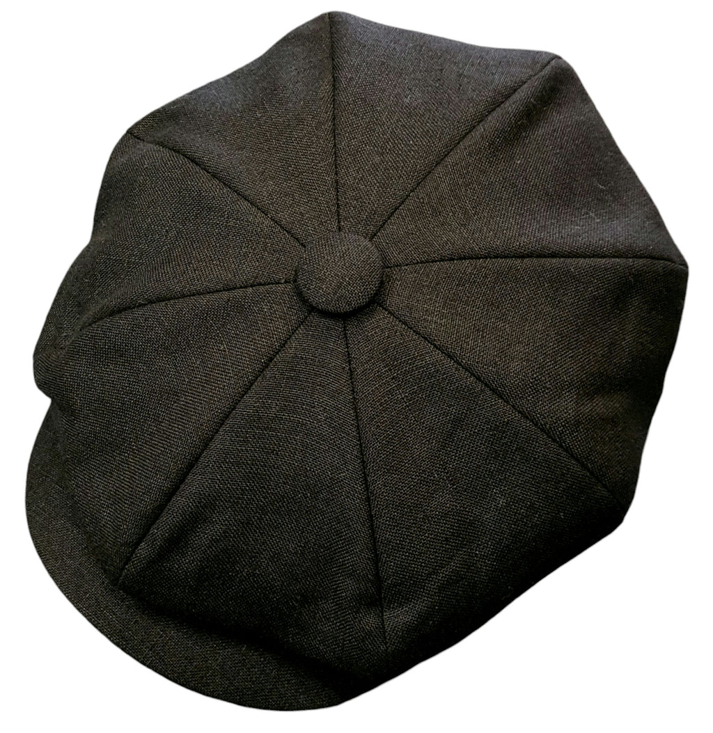 City Sport Classic Baker Boy 11" Leyton Cap Linen – Black image 0