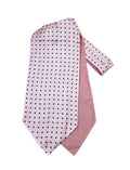 Pure Silk Polka Dot Cravat - Pink/Navy image 0