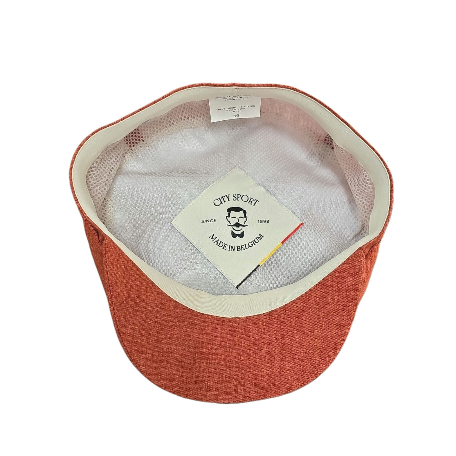 City Sport Fulham Urban Baker Boy Cap – Tonic Terracotta Linen image 1