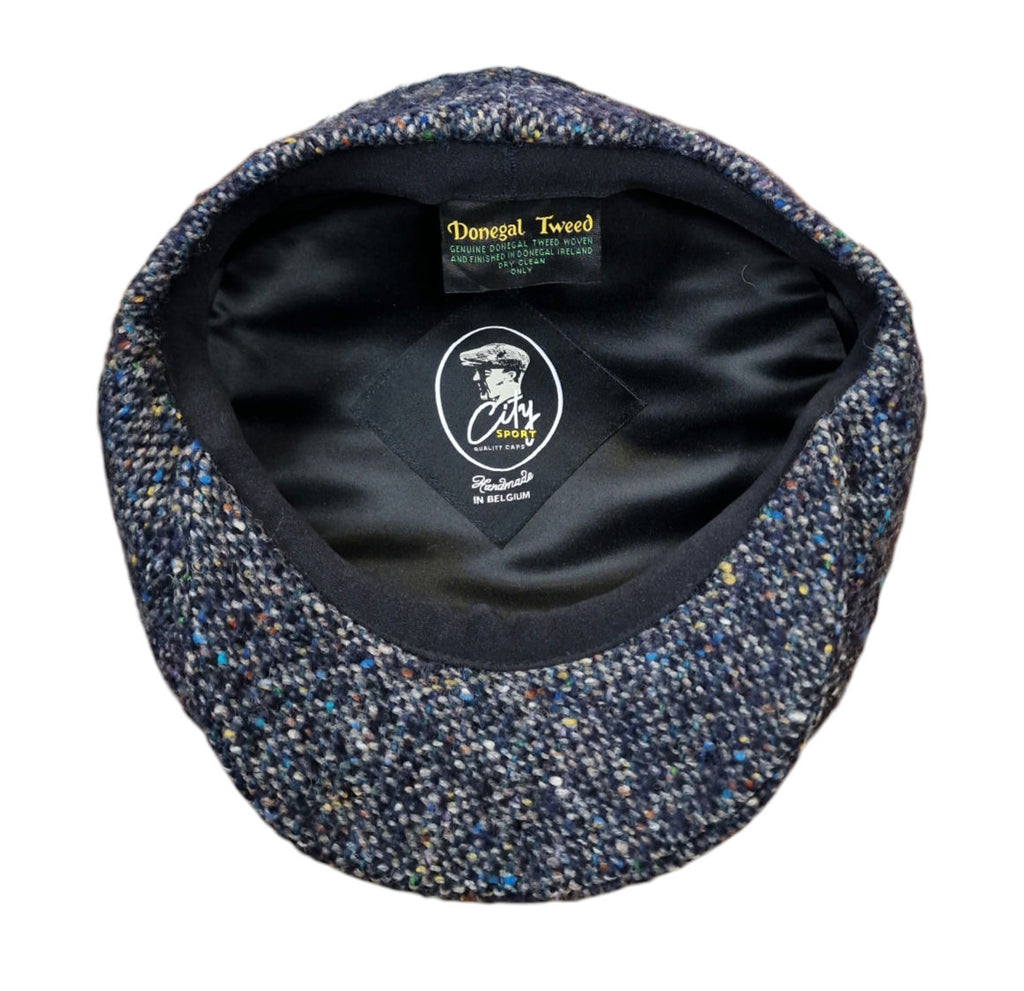 City Sport Leyton Baker Boy Cap – Blue/Grey Salt n Pepper Donegal Tweed image 1