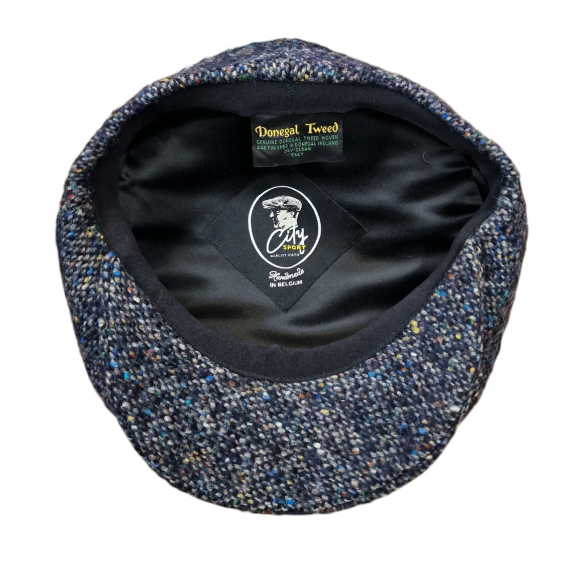 City Sport Leyton Baker Boy Cap – Blue/Grey Salt n Pepper Donegal Tweed image 1