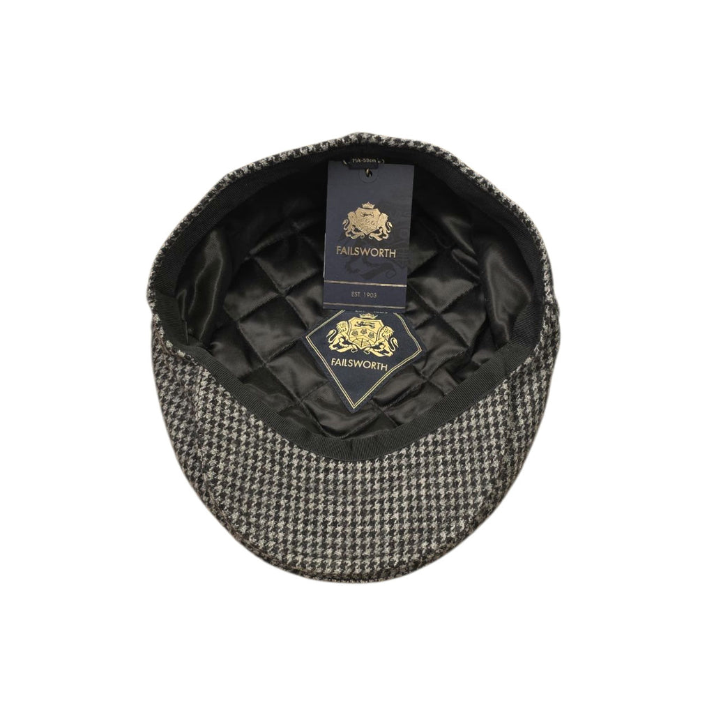 Failsworth London Cheesecutter 997 – Classic Grey Check Wool Mix Flat Cap image 1