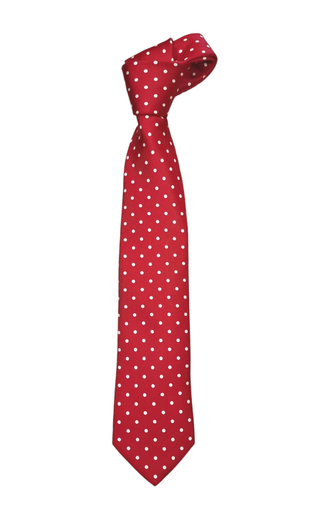Pure Silk Polka Dot Tie - Red and White image 0