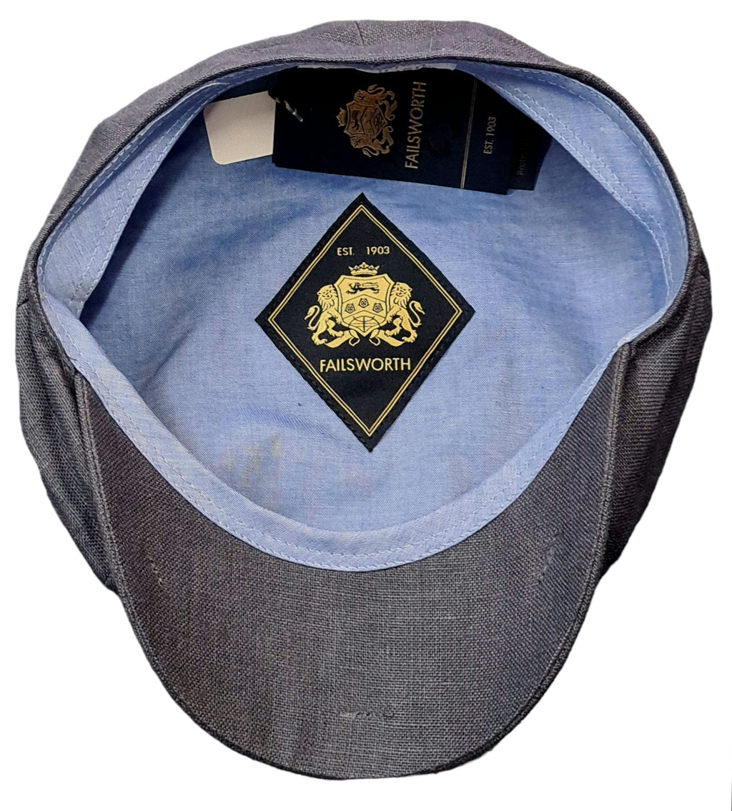 Failsworth Alfie Linen Urban Baker Boy Cap – Grey image 1